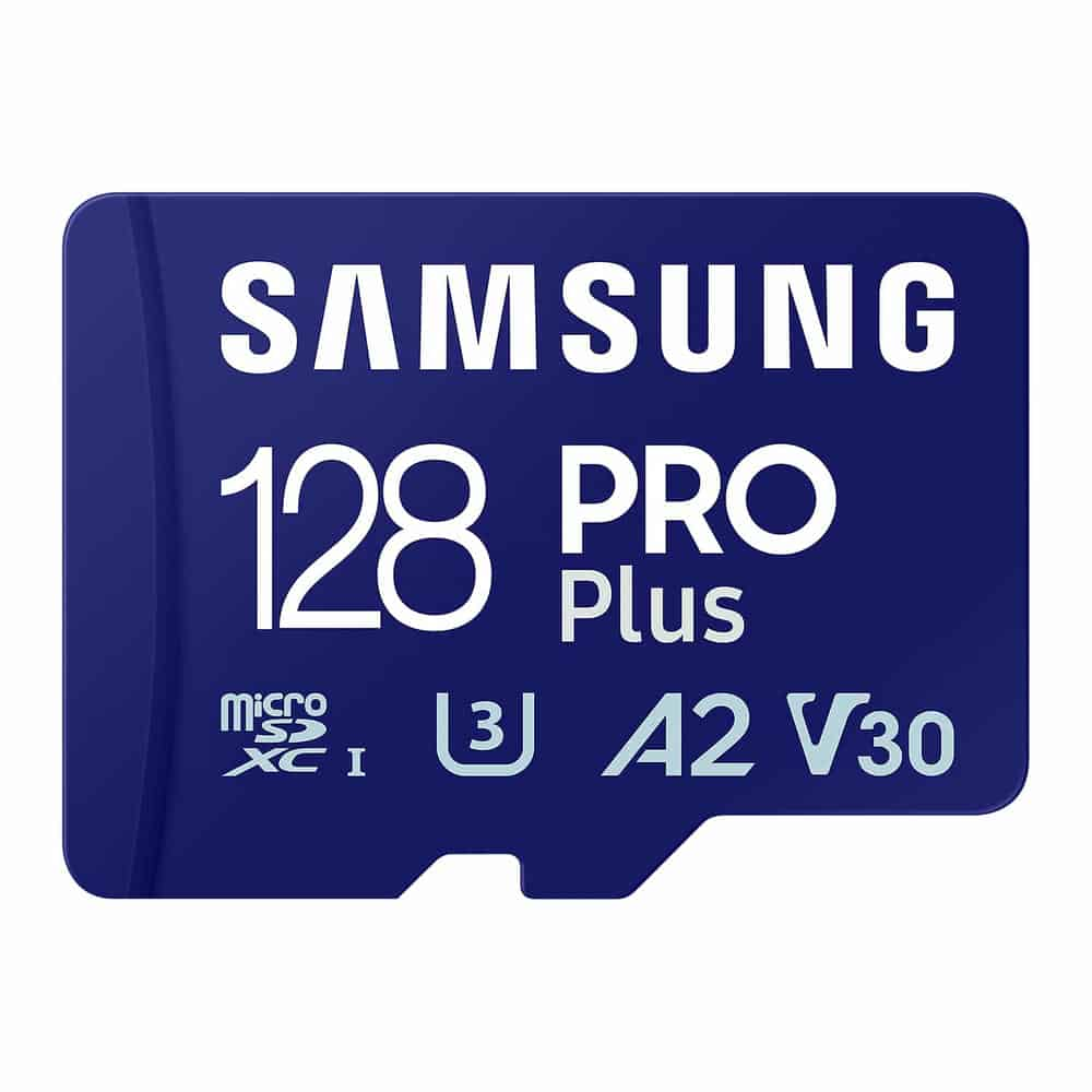 Samsung Pro Plus 128GB (2024) 4K Ready MicroSDXC Card UHS-I U3 with SD Adapter